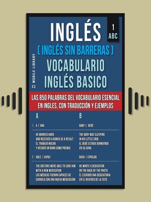 cover image of Inglés (Inglés Sin Barreras) Vocabulario Ingles Basico--1--ABC